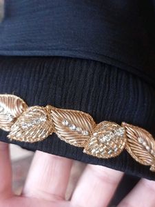 Zardozi Hand Work Z Black Abaya Xl Size