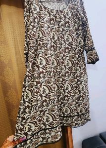 Brown Kurti And Pant Set
