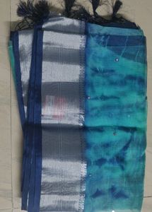 Fancy Mirror Zari Saree With Blouse