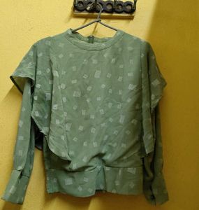 Pista Green Patterned Top