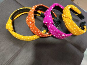 Combo Of 4 Knotted Hairbands For Women