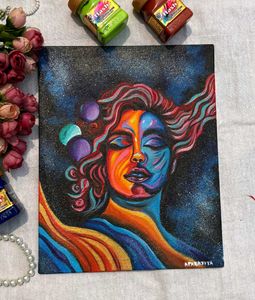 Abstract Woman Space Canvas Painting
