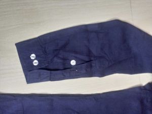 Cotton Men&#39;s Kurta - Nevy Blue
