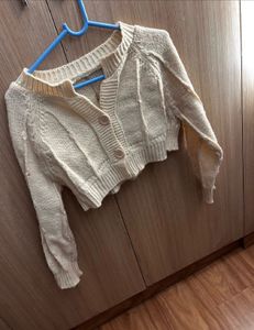 Cute Cropped Knit Cardigan