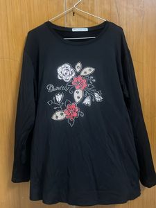 Women Xxl Size Black Tshirt On Sale