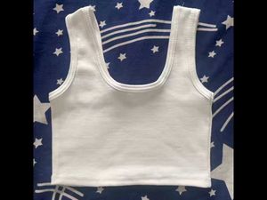 White Ribbed Tank Top