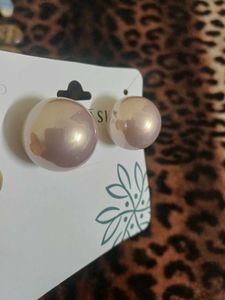 Pearl Round Stud Earrings