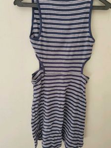 Hnm Blue Side Cut Dress
