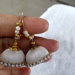 4pairs 300/- Silk Thread And Quilled Earrings