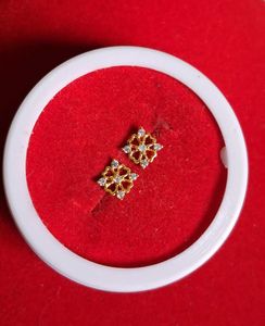 Gold Floral Stud Earrings