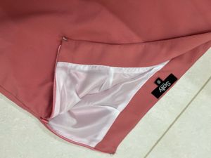 Allen Solly Peach Pink Formal Skirt