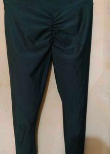 Dark Green V Cut  Leggings
