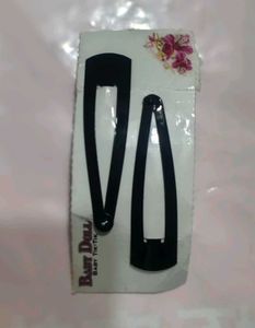 Baby Doll Black Hair Clips (Set of 2)