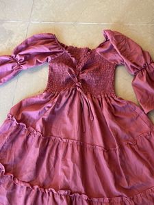 Tiered Ruffle Sleeve Dress