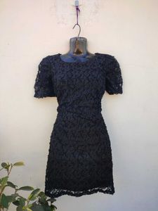 LULUS Always For You Black Puff Sleeve Mini Dress