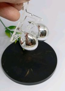 Hoops Moon Shape In Silver