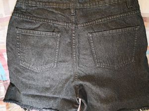 Distressed Denim Mini Skirt