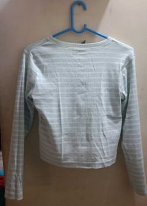 Striped Crop Top - Light Green