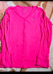 Pink Button-Down Top