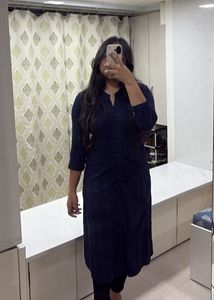 Elegant Navy Blue Kurta