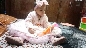 Girls Dress With Shrug And Belt