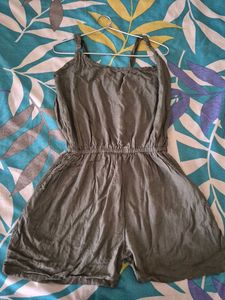 Olive Green Short Jumpsuit