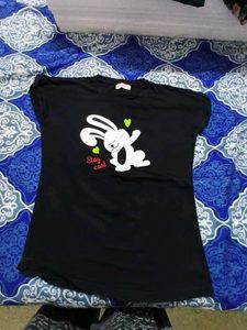 Blue And Black Slim Fit T- Shirts