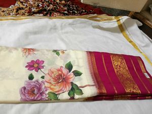 Floral Print Saree