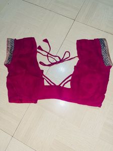 Elegant Pink Silk Saree