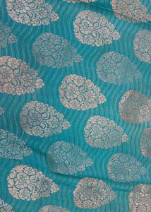 Elegant Green &amp; Blue Saree