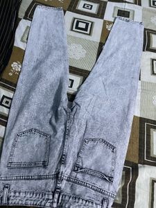 Grey rough denim