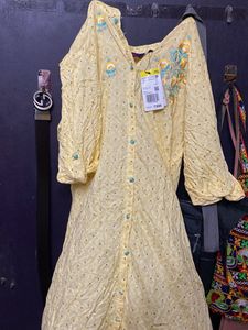 Embroidered Yellow Kurta
