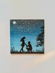 Starry Night With Girl Proposing Boy