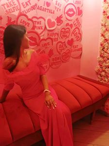 Pink Off Shoulder Dress