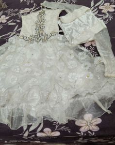 Elegant White Girls Occasion Dress