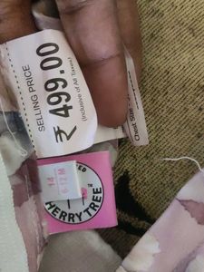 Organzacherry Blossom Party Wear Frock