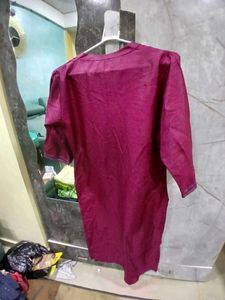Maroon Embroidered Kurti