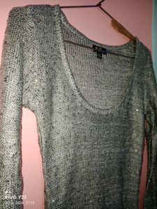 bodycon mini semi woolen type shining dress
