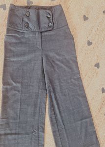 Mango High Waist Buttoned Pants