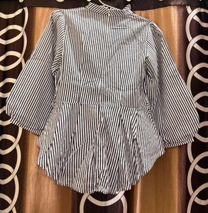 Striped Bow Blouse Top