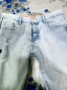 Distressed Light Wash Jeans