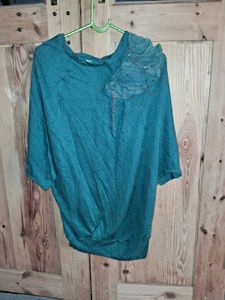 sale🎊🎄🎆🎉Elegant Green Floral Top