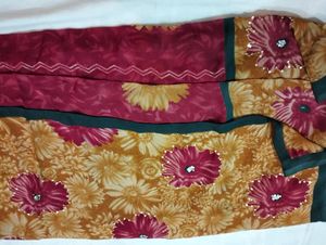 Red and Yellow Saree