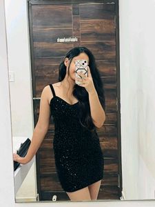 Sparkling Black Mini Dress
