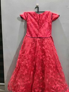 Beautiful Rose Net Frock