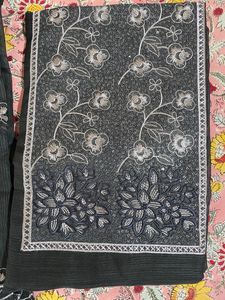 Churidhar Dress Grey Material With Shawl