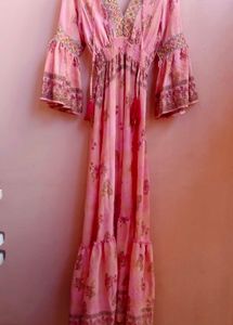 Floral Pink Maxi Dress