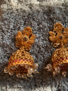 Elegant Gold Jhumka Earrings