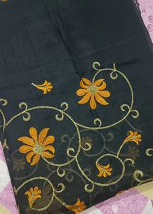 Black Colour Organza Dupatta