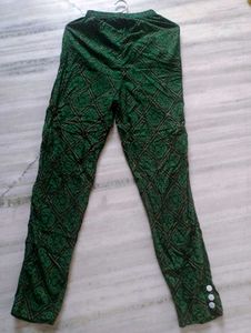 Ethnic Green Leggings